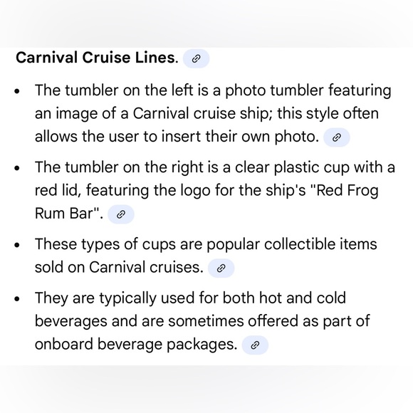 New Carnival Cruise Photo Tumbler & Red Frog Pub Cold Hot Coffee Collector - Picture 3 of 3